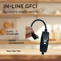 Prise de protection contre les fuites GFCI en ligne RIFENG pour usage industriel, hospitalier, appareils électroménagers, outils de jardin, équipements de natation, hôtels