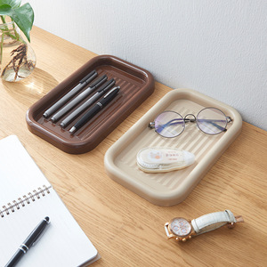Plastic Desktop Organizer <b>Pen</b> Tray Solid Color 2L No Lid Study Room Storage Tray - Product Image 1