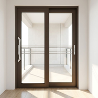 Porte coulissante en aluminium robuste et minimaliste ZEYI, isolation acoustique, pour maison, patio, balcon, extérieur