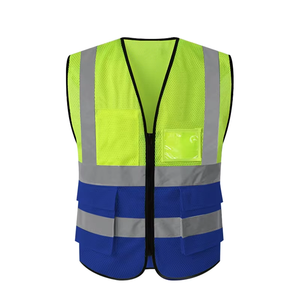 एलएक्स हाई-एंड लुभावनीय जाल चिंतनशील वर्ग 2 एन आईएसओ 20471 यातायात निर्माण रेलवे के लिए प्रमाणित सुरक्षा बनियान - Product Image 2