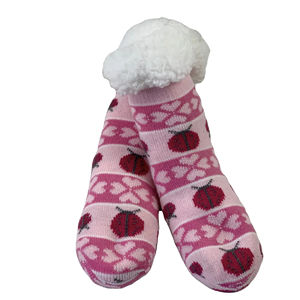 Chaussettes de yoga d'intérieur de haute qualité Chaussettes antidérapantes Chaussettes personnalisées avec fourrure à l'intérieur pour une protection contre la chaleur et le glissement - Product Image 3