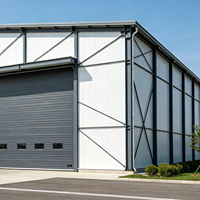 Hangar d'hélicoptère d'aéroport à grande portée, résistant aux tremblements de terre, avec structure métallique haute durabilité