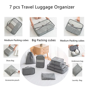 Nuovo tessuto <span class=keywords><strong>Oxford</strong></span> portatile Set 7 pezzi Comperession Packing cubi organizer scarpe vestiti porta oggetti Mochilas - Product Image 4