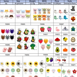 Cuentas focales de silicona de grado alimenticio con diseño de margarita a granel para pulseras, bolígrafos y llaveros de silicona - Product Image 5