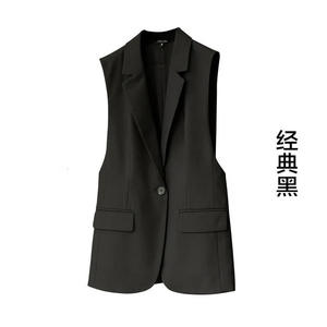 2025 haut de gamme Style coréen femmes vêtements d'extérieur à la mode tout match costume <span class=keywords><strong>gilet</strong></span> longue longueur bouton Simple élégant style 120 - Product Image 2