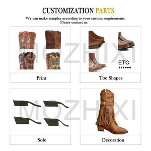 Mozhixi all'ingrosso da donna <span class=keywords><strong>stivali</strong></span> a metà polpaccio Vintage in stile Slouch con grande apertura a gamba larga con tacco largo da donna in pelle scamosciata <span class=keywords><strong>stivali</strong></span> lunghi - Product Image 2