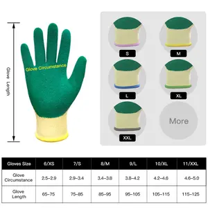 Xingyu Katoenen Shell Latex Gecoate Constructie Veiligheidswerk Handschoenen Op Maat Met Logo Guantes De Trabajo Latex Werkhandschoenen