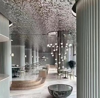 Panneau mural ondulé en bambou carbonisé brillant au design moderne, panneau 3D en cristal, panneau mural flexible pour plafond, décoration de bar KTV