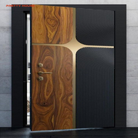 Puerta Principal de Seguridad Pivotante de Aluminio de Lujo Moderno, Resistente a Huracanes