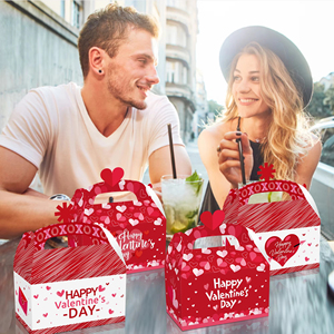 <span class=keywords><strong>Feliz</strong></span> Día de San Valentín Caja de regalo Love Velentine's Day Party Candy 3D Caja de papel de mano - Product Image 6