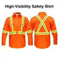 Camisas de Trabajo al por Mayor con Franjas Reflectantes, Manga Larga, Transpirables, de Alta Visibilidad, para Seguridad