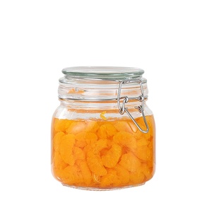 برطمان زجاجي دائري شفاف فارغ سعة 500 مل و750 مل و1000 مل بغطاء قلاب لتخزين الطعام بالجملة - Product Image 4