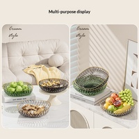 Assiette à collation écologique, petit plat en plastique pour fruits et bonbons, plateau de rangement transparent pour fruits, assiette à fruits, plat à collation