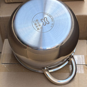 Tambor pequeño de acero inoxidable grueso 18/10 de 1,25 l, olla de estofado pequeña de 14cm, olla moderna para Fideos instantáneos y sopa para 1 persona exportada - Product Image 3