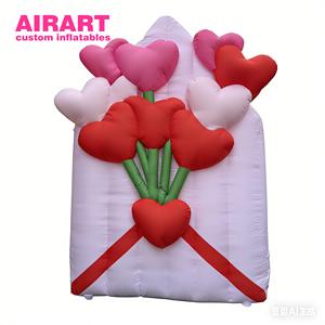 Mur de fleurs gonflable en forme de cœur sur mesure pour <span class=keywords><strong>promotion</strong></span> extérieure de marque - Product Image 6