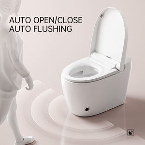 2025 nouveau bidet multifonctionnel personnalisé au sol nouveau siège intelligent <span class=keywords><strong>WC</strong></span> chauffant Type P maison hôtel toilette intelligente - Product Image 4
