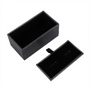 Wholesale Hot Sale Handmade Rectangle Plastic Cufflinks Gift <b>Box</b> with Custom Logo - Product Image 3