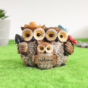 American Garden Resin Crafts Owl Animal Welcome Sign para Christmas Harvest Festival & Mother's Day Gift - Product Image 1