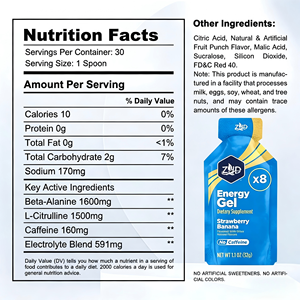 Gel Énergétique Sans Sucre OEM/ODM 25-35g en Stick, Absorption Rapide, Supplément d'Électrolytes pour l'Endurance en <span class=keywords><strong>Course</strong></span> et Cyclisme, Personnalisable - Product Image 2