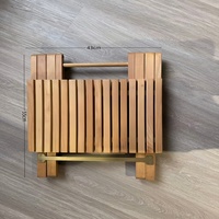 Table d'appoint pliable en bois de hêtre massif, design compact et peu encombrant pour les petits espaces, portable intérieur/extérieur, couleur personnalisable disponible