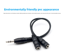 Câble Répartiteur Audio 3,5 mm pour Deux Écouteurs, Vente en Gros Usine, pour Microphone et Haut-parleur