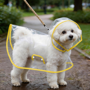 Impermeable Transparente para Perros de EVA con Orificio para Arnés, Chaqueta Impermeable para Cachorros con Protección Completa para el Abdomen, para Perros Pequeños y Medianos, para Paseos al Aire Libre - Product Image 2