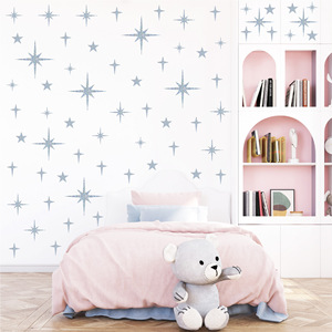 Calcomanías de pared de estrellas, pegatinas de pared con purpurina, decoración del hogar, armario, guardería, habitación de niños, pegatinas con purpurina <span class=keywords><strong>para</strong></span> niños - Product Image 3