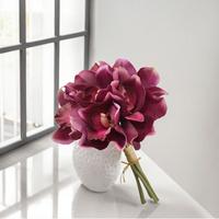 Buket Bunga Calla Lily Buatan Realistis 9 Tangkai Gaya Eropa, Bunga PU Lembut dan Melembapkan seperti Karet untuk Dekorasi Rumah (Grosir)