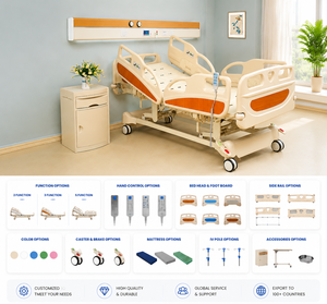<span class=keywords><strong>Lit</strong></span> médical électrique pour hôpital, soins infirmiers, clinique, 3/5/7 fonctions, <span class=keywords><strong>lit</strong></span> d'hôpital pour soins intensifs - Product Image 2