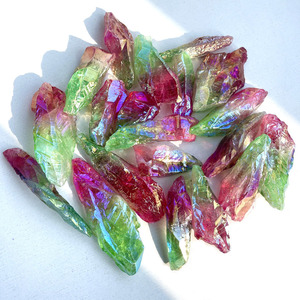 Piedra de Cristal Natural en Bruto con Galvanoplastia Tipo Diente, Galvanoplastia Multicolor en el Núcleo, Piedra de Cristal en Bruto para el Hogar - Product Image 3