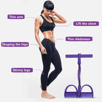 Bandes de résistance pour l'exercice en intérieur, équipement de fitness, cordes élastiques pour abdominaux, cordes de traction, entraînements de gym, pédales à 4 tubes, tension de la cheville