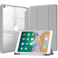 Nouvel arrivage : Étui intelligent en cuir PU pour iPad 5e et 6e génération, Air 1 et 2, 9,7 pouces, antichoc, avec support pour stylet et fente dédiée pour le Pencil