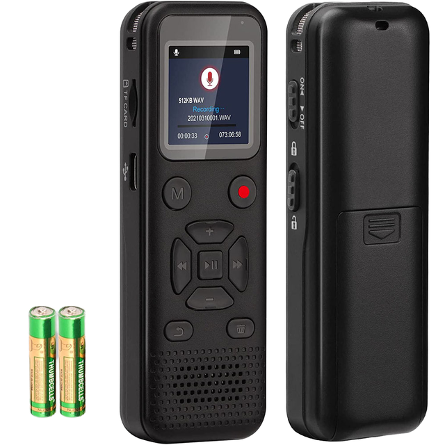 Portable Digital Voice Recorder with Noise Reduction AAA Battery MP3 Music Playback Format