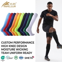 Vente en gros de chaussettes antidérapantes pour le football Chaussettes longues avec serviette au genou Chaussettes en éponge antidérapantes pour le football, le baseball et le sport