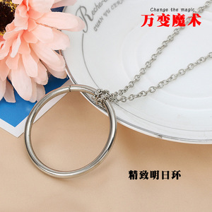 Bague de mode Magic Pleasure Party, chaîne en fer argenté, taille moyenne, pour accessoires de mariage - Product Image 3