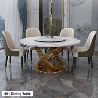 Table ronde en bois de qualité commerciale pour salle à manger, robuste
