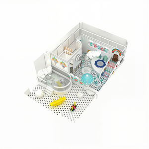 Indoor speeltoestellen in minimalistische stijl met ballenbak & glijbaan voor kinderspeelcentra - Product Image 2