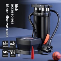 Pompe à pied portable BAIMEI pour vélo avec valve Schrader, en plastique, alliage d'acier et aluminium