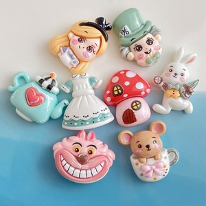 Sleepwalking Alice Rabbit Diy fundas de teléfono de resina hebilla de zapato horquilla accesorios de resina llavero para Decoración - Product Image 6