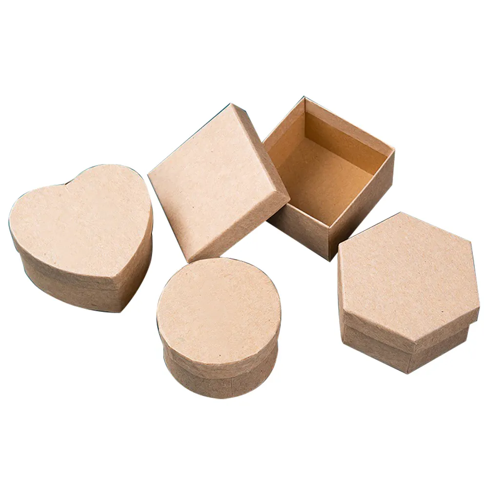 Großhandel Custom Herz oval speziell geformte Verpackung Karton Kraft papier Druck Geschenk box Lagerung Kinder zubehör Spielzeug