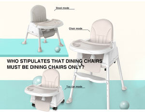 Sillas Para <span class=keywords><strong>Bebe</strong></span> 3 en 1 asiento nuevos productos para bebés 2024 alimentación de seguridad infantil chico comedor sillas altas portátiles para bebés de plástico con bandeja - Product Image 2