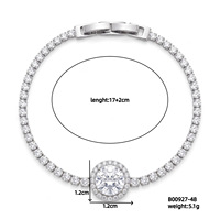 Bracelet tennis de niche avec zircons pavés, style Instagram, haut de gamme, tendance, minimaliste, cadeau