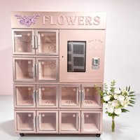 Distributeur de fleurs intelligent et compact à économie d'énergie avec deux compartiments et dégivrage automatique