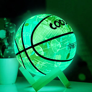 Ballons de basket lumineux et fluorescents pour enfants, étudiants et adultes, résistants à l'usure, en PU, vente en gros d'usine. - Product Image 3