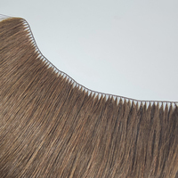 Extensions de cheveux humains russes vierges Remy à micro-liens, avec pointe en plume et cuticule intacte, pour tissage au crochet