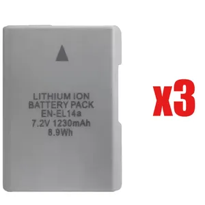 แบตเตอรี่กล้อง EL14 EN-EL14A 7.2V 1230mAh หรือที่ชาร์จสำหรับ <span class=keywords><strong>Nikon</strong></span> D5500 D5300 D5600 D3200 D3300 D5100 P7100 P7700 <span class=keywords><strong>P7800</strong></span> MH-24