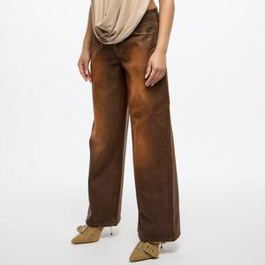 Pantalones Anchos de Mezclilla de Cintura Alta, Estilo Vintage, de Buena Calidad OEM, para Mujer, Moda Contemporánea - Product Image 3