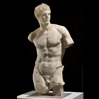 Statue de buste d'art célèbre, buste de David sculpté en marbre
