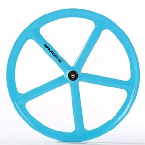 ขอบล้อจักรยาน 700C ล้อจักรยาน ล้อจักรยาน 5 ก้าน ล้อแมกนีเซียมอัลลอยด์ แบบมาตรฐาน QR ด้านหน้าและด้านหลัง ขอบเคลือบสีฝุ่น - Product Image 3