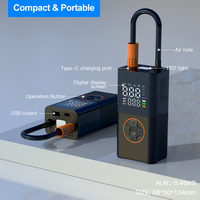 Mini Portable Battery Air Compressor Car Tyre Inflator Heavy Duty Pump Tire Inflator for Car With Led Light